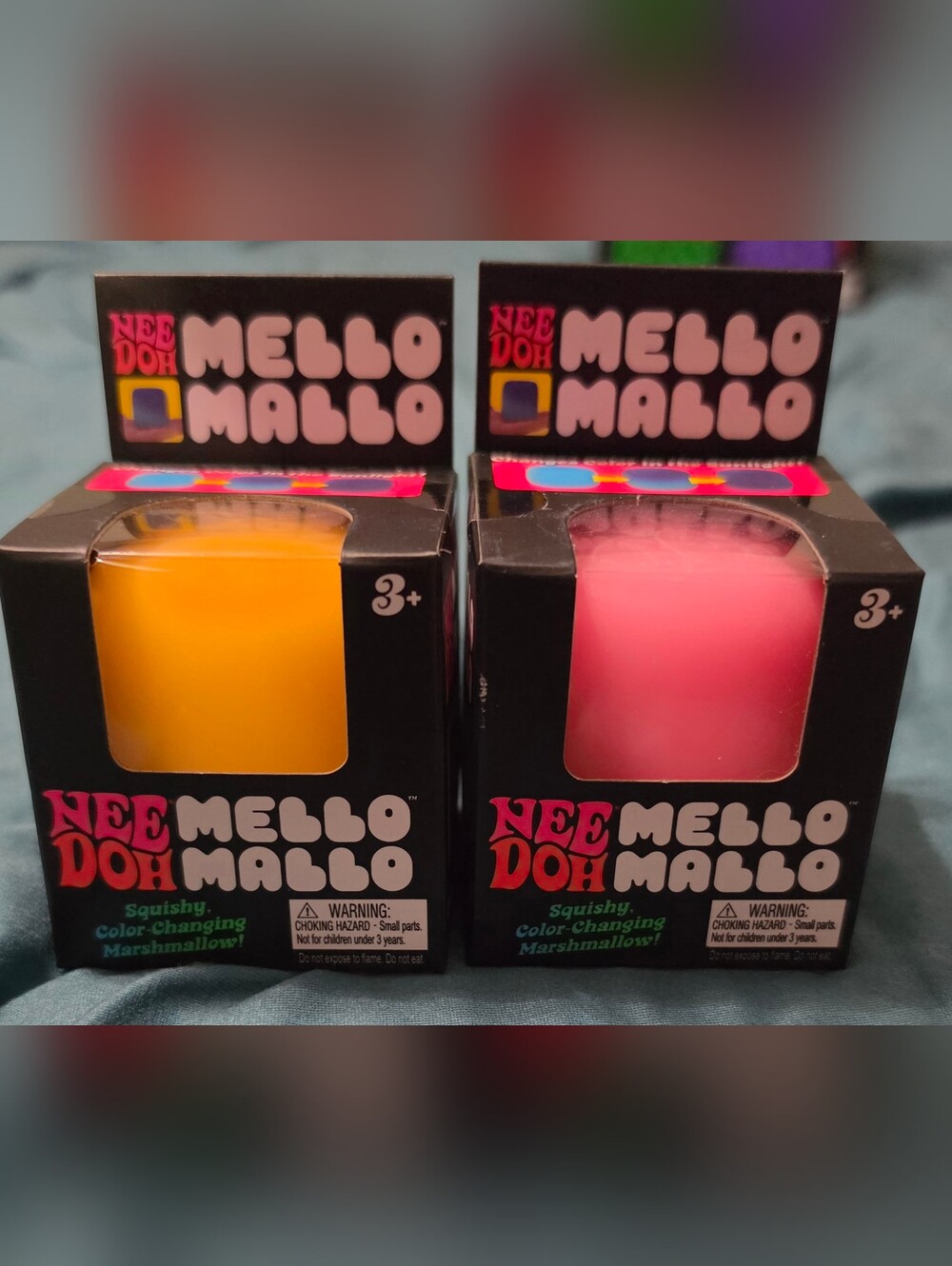 ✨ NeeDoh Mello Mallo Squishy Lot - Yellow & Pink (Set of 2)